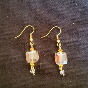 Handcrafted quartz crystal earrings